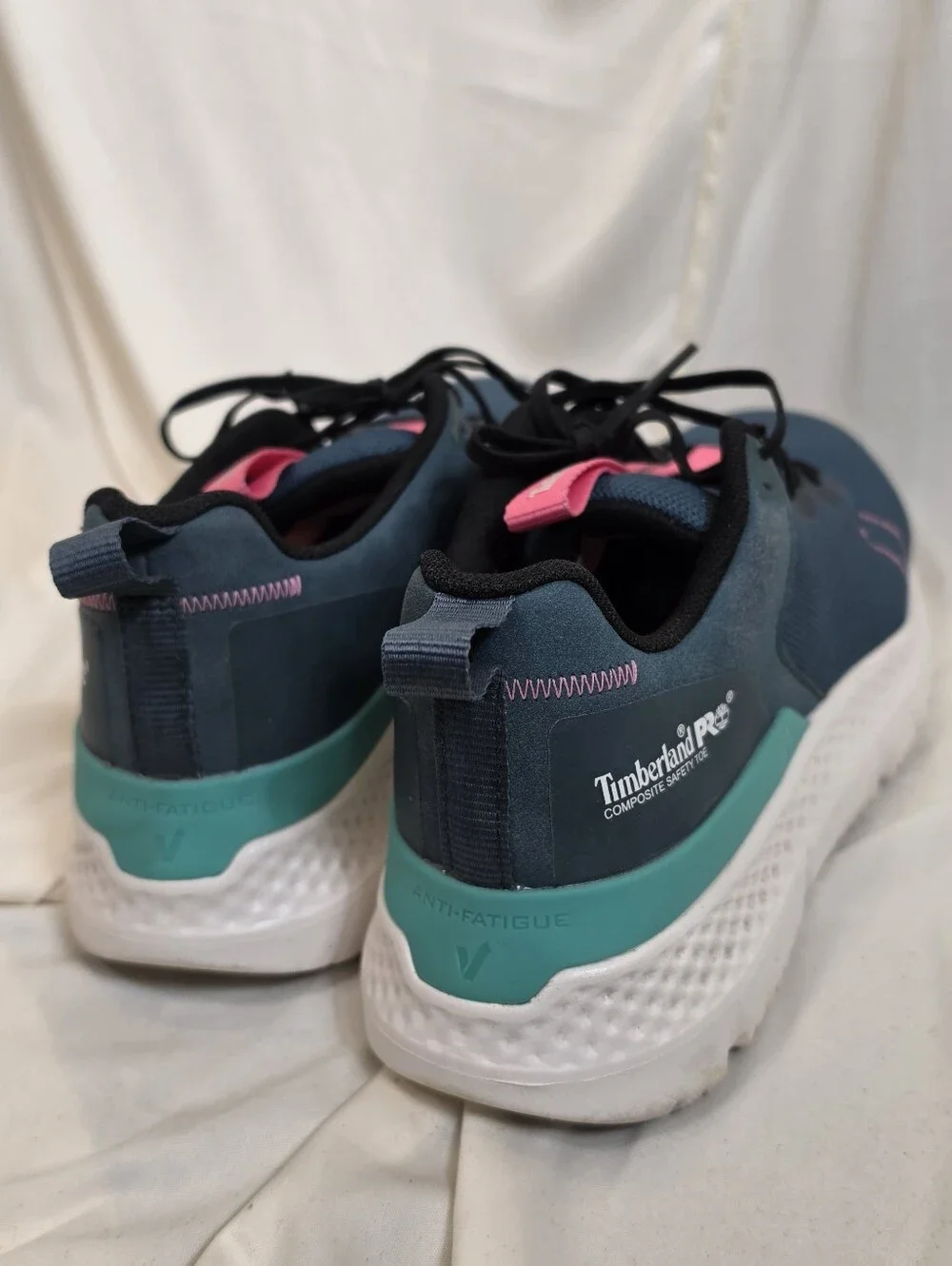 Timberland PRO Setra Women 7.5 W Comp Safety Toe Work Shoe Sneakers Teal A5RTJ